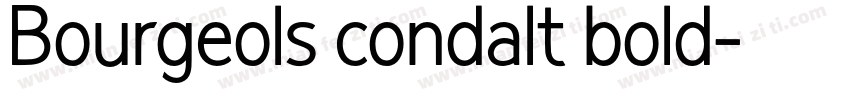 Bourgeols condalt bold字体转换